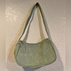 Sage Green Corduroy Shoulder Bag